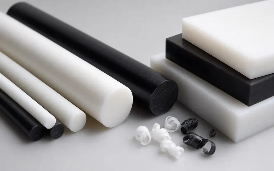 White and black POM acetal rod sheet and machining stock