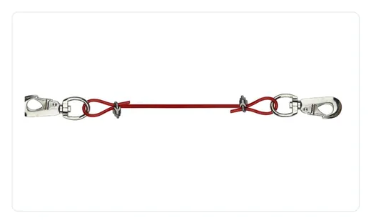 Safety cable and locking tether for professional stage speaker hardware