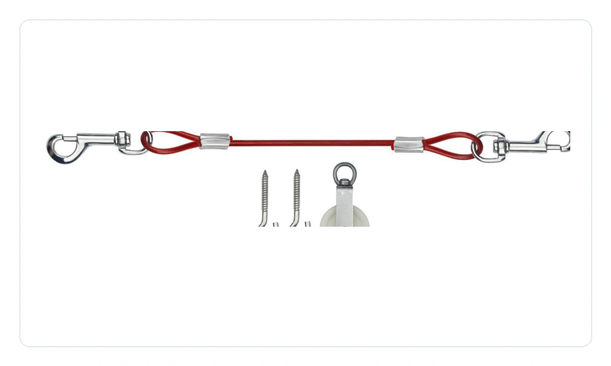 Bracket mounted retainer cable for speaker cabinet parts