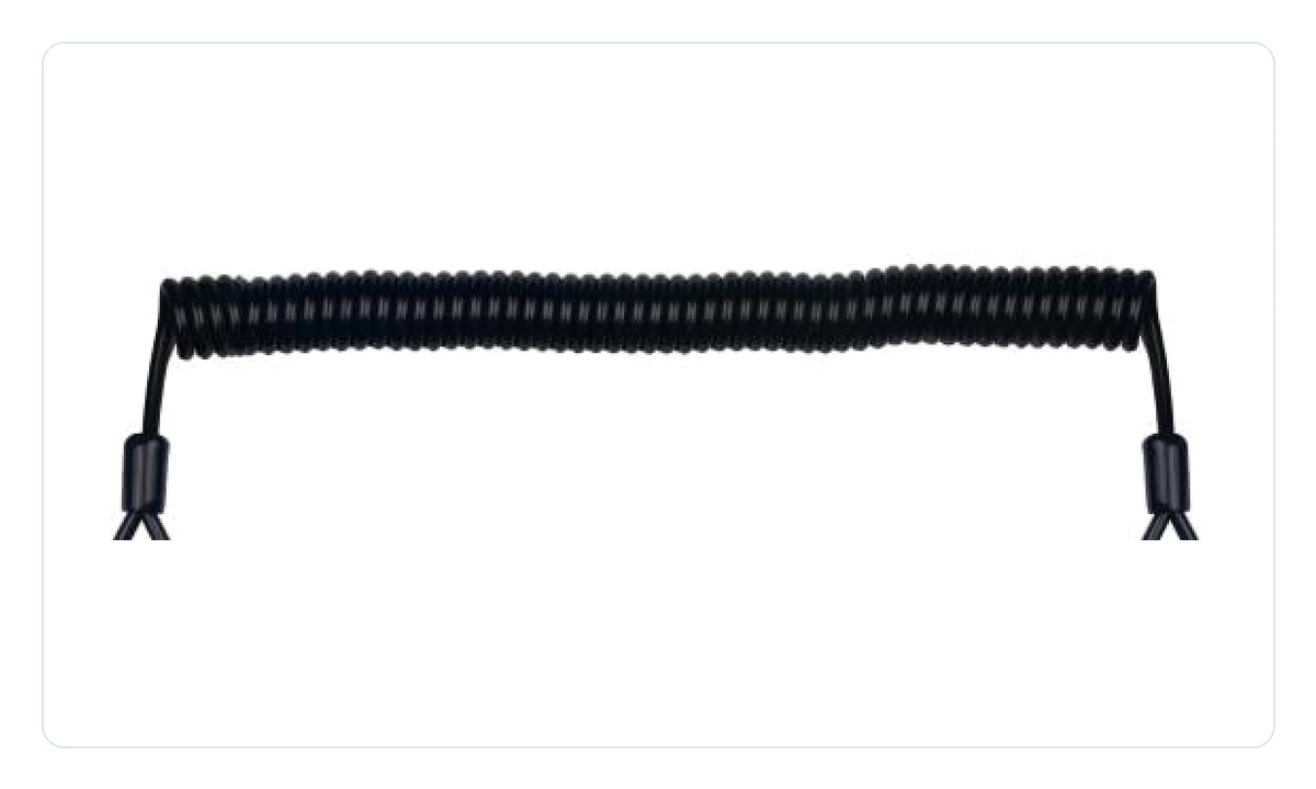 Coiled safety lanyard for portable speaker accessories