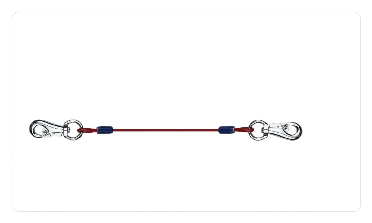Dual snap hook safety tether cable for professional audio hardware