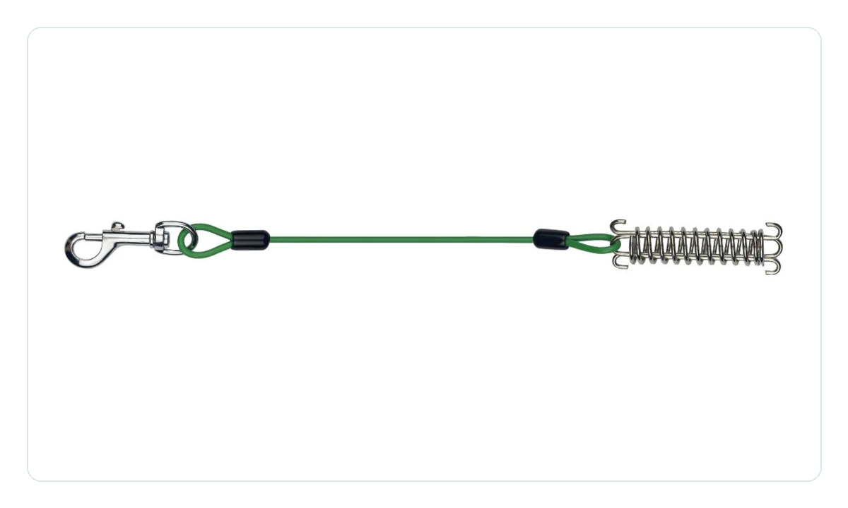 Spring buffer safety cable assembly for audio equipment